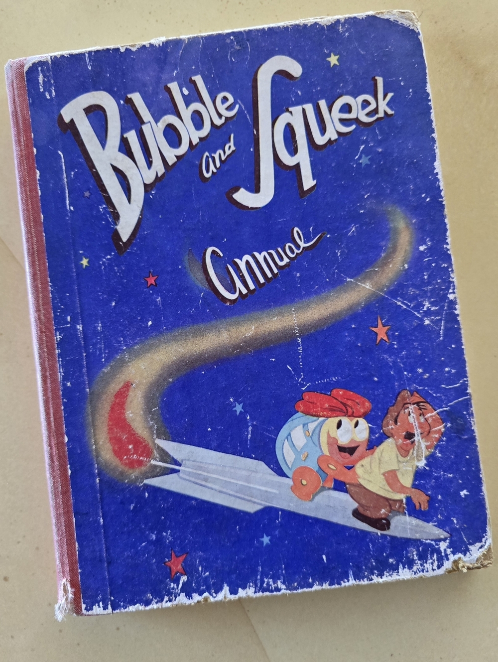 Bubble and Squeek Annual Kids Book 1950 Collectors Vintage Well Used / Loved